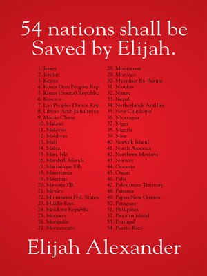 cover image of 54 Nations Shall Be Saved by Elijah